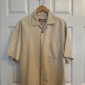 Caribbean Joe Men's Tan Short Sleeve Shirt